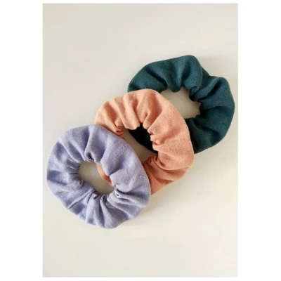 Daniela Salazar Scrunchies 3er Pack CALIPSO aus Hanf- Haargummis