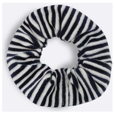Daniela Salazar Velours-Scrunchie gestreift