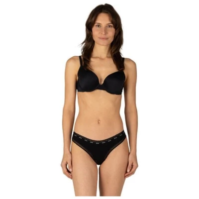 Elsie Unterhosen Damen 5er Pack Tanga mit Spitze aus Baumwolle Stretch