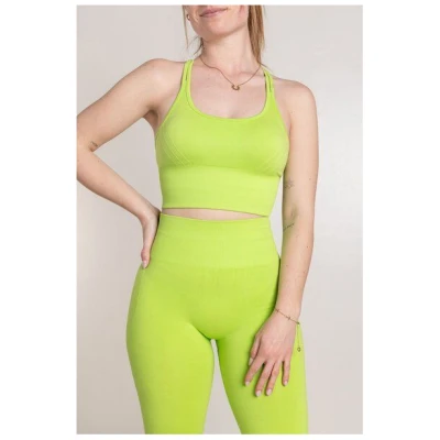 Empire Embodied Sportswear Damen - Bra/Bustier Sport BH mit verstellbaren Trägern, gepolstert, für Yoga, grün - aus recyceltem Polyester