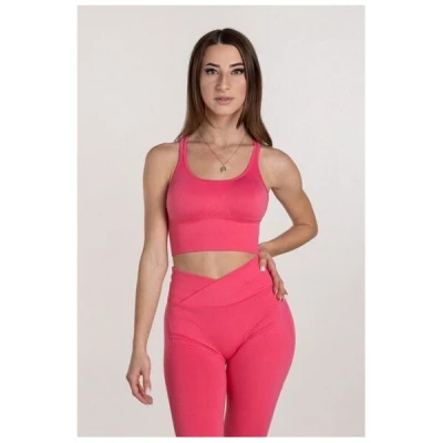 Empire Embodied Sportswear Damen - Bra/Bustier Sport BH mit verstellbaren Trägern, gepolstert, für Yoga, pink - aus recyceltem Polyester