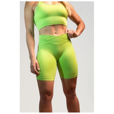 Empire Embodied Sportswear Damen High-Rise Sport Shorts aus recyceltem Polyester, elastisch, compressive, grün, scrunch