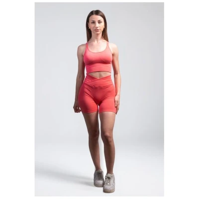 Empire Embodied Sportswear Figurbetonende & nahtlose Damen High-Rise Compressive Yoga Shorts Fitnesshose mit Scrunch pink - aus recyceltem Polyester