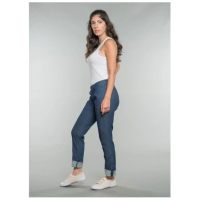 Feuervogl Business Chino LINDA mit Bundfalte LIGHTDENIM