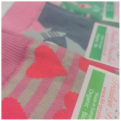 Fräulein Prusselise 3er spezial Socken Pack Pinki, Herz, Paradies, Blume, bunt