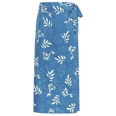 Global Mamas Bio Wickelrock - LONG WRAP - Forage Stone Blau / Charcoal Grau