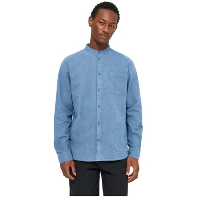 Hemd Flannel Stehkragen Melange