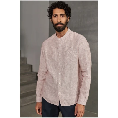 Hemd Nathan Linen Rot