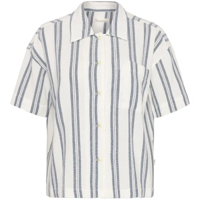 Hemd Striped Short Sleeved Blau