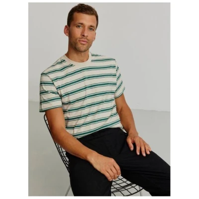 Herren Streifen T-Shirt aus Bio-Baumwolle - CASSAVA STRIPES - recolution