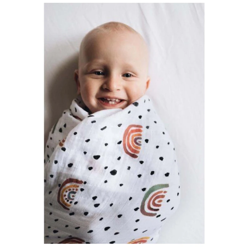 Hutch&Putch Mulltuch Bio Baumwolle · Regenbogen
