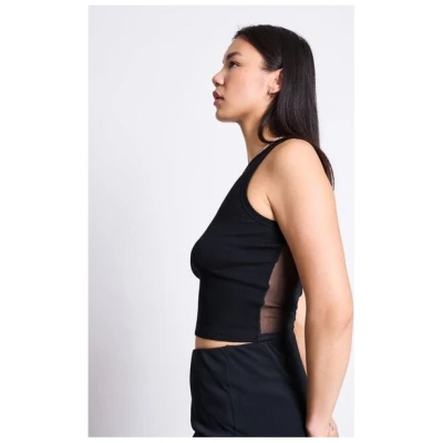 JAN 'N JUNE TRANSPARENT BACK TANK TOP HOLMEN BLACK