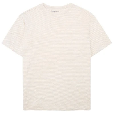 KnowledgeCotton Apparel Gestreiftes T-Shirt Slub