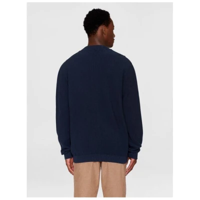 KnowledgeCotton Apparel Herren Cardigan "FIELD Pique Badge Knit" aus Biobaumwolle mit Reißverschluß