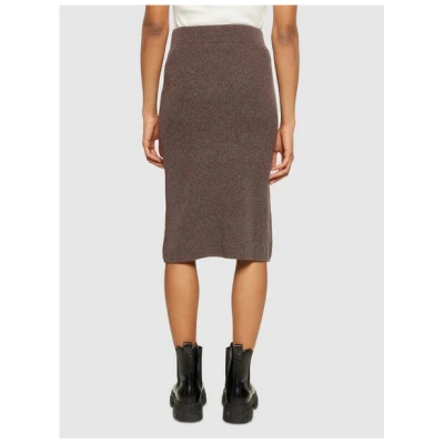 KnowledgeCotton Apparel Rock Mittellang Rib Knit Skirt aus Lamwolle RWS