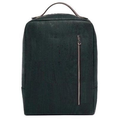 Kork-Deko Business-Rucksack aus Kork - dunkel grün | Rucksack für Büro und Dienstreise