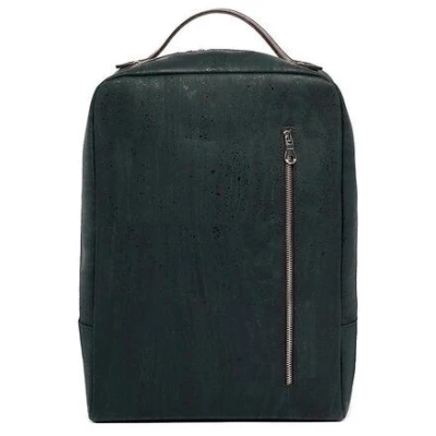 Kork-Deko Business-Rucksack aus Kork - dunkel grün | Rucksack für Büro und Dienstreise