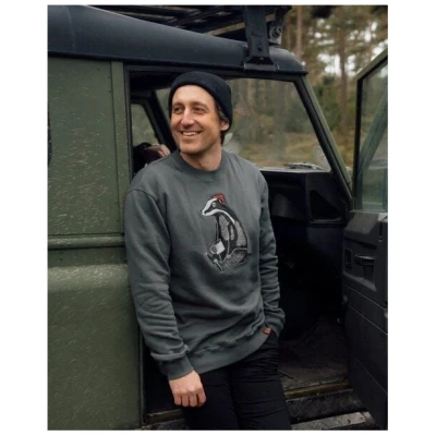 LAKOR Sweatshirt aus Bio-Baumwolle - Badger Coffee - Dark Grey