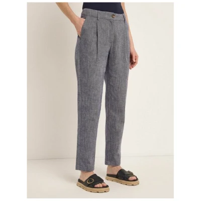 LANIUS Hose mit Bundfalte (GOTS) aus Bio-Baumwolle und Leinen
