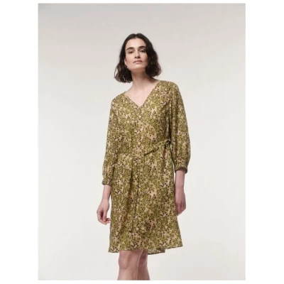 LANIUS Kleid Print Flower Field aus TENCEL