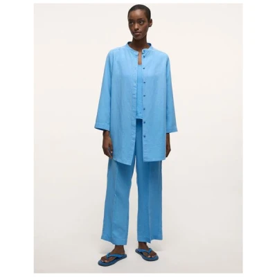 LANIUS Tunikabluse aus TENCEL mit Leinen