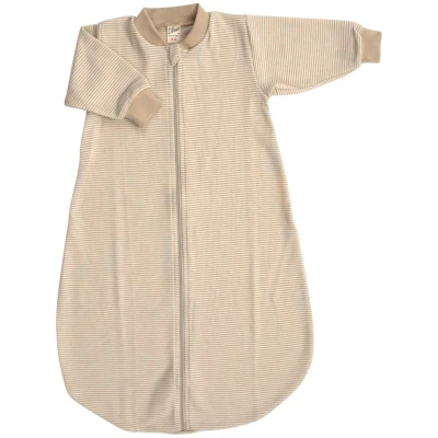 Lilano Baby und Kinder Schlafsack mit langem Arm Wolle Seide sand-natur Gr. 50/56