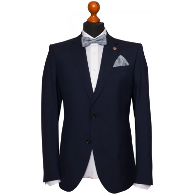 Malmö Navy Mini Check Anzug-Jacket