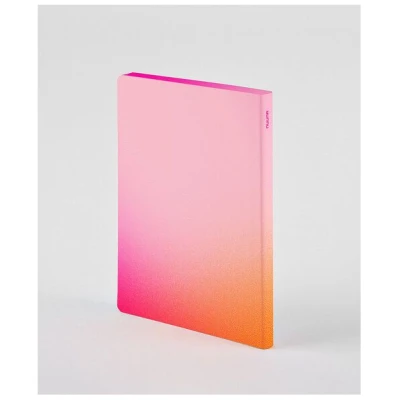 Nuuna Colour Clash L Burn - Premium Notizbuch mit Ledereinband. Neon.