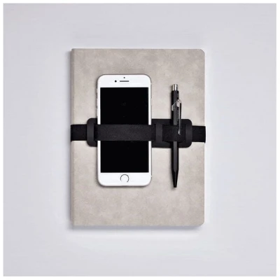 Nuuna Voyager L - Premium Notizbuch mit Jeans Label Einband