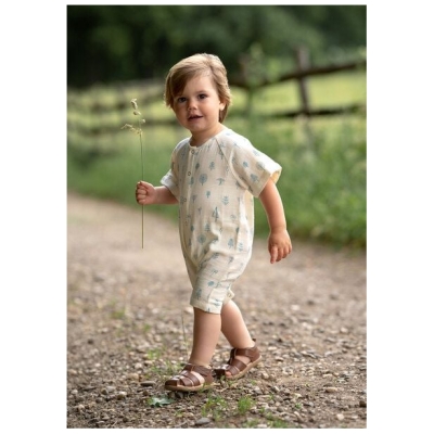 Organic by Feldman Bio-Musselin Baby Strampler "Playsuit" Spieler Kurz-arm
