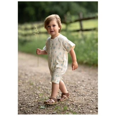Organic by Feldman Bio-Musselin Baby Strampler "Playsuit" Spieler Kurz-arm