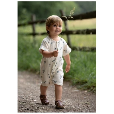 Organic by Feldman Bio-Musselin Baby Strampler "Playsuit" Spieler Kurz-arm