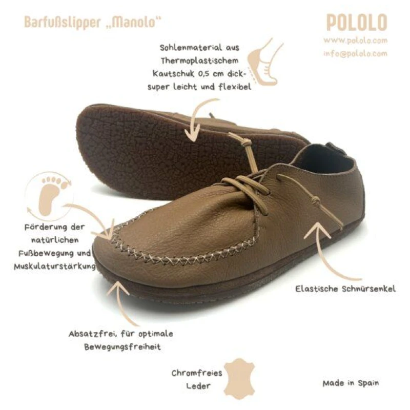 Pololo Barfuß-Slipper "Manolo"