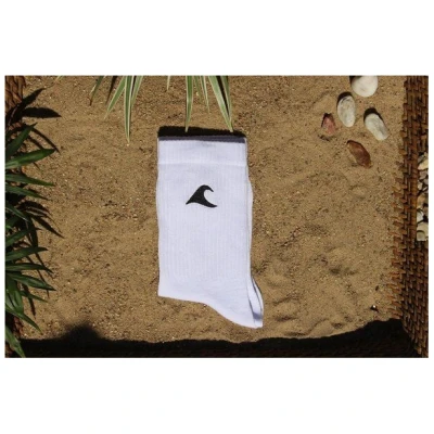 Purewater Bio Tennissocken, Motiv Welle, bestickt