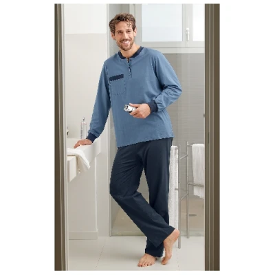 Pyjama aus reiner Bio-Baumwolle, weinrot