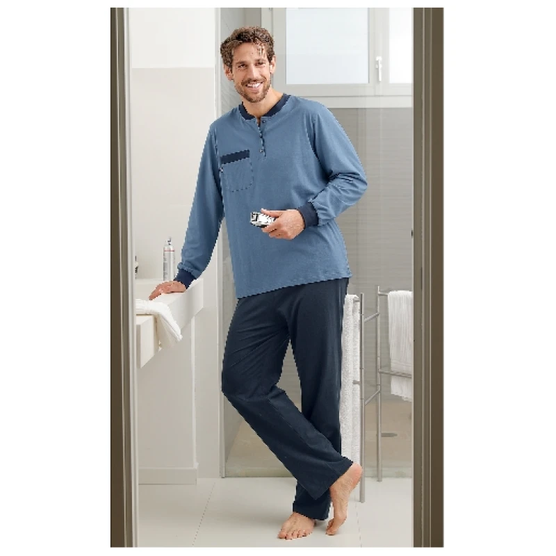 Pyjama aus reiner Bio-Baumwolle, weinrot