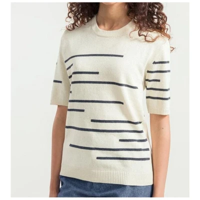 Rifò - Circular Fashion Made in Italy Clio Kurzarm-Pulllover aus recykelter und Bio-Baumwolle
