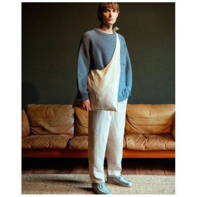 Rotholz Gerippter Strickpullover Bio- Baumwolle