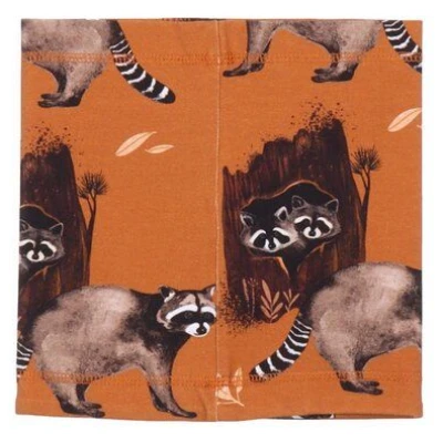 Schal Braun 95% Bio-Baumwolle Walkiddy Curious Raccoons - Nachhaltig, GOTS-zertifiziert, umweltfreundliches Accessoire für Kinder.