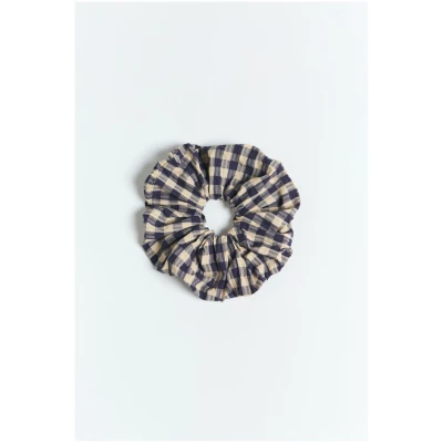 Scrunchie Maxi Soloy Check Braun
