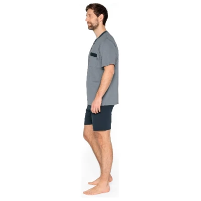 Shorty Pyjama aus reiner Bio-Baumwolle, graphit