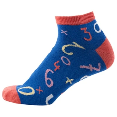 Sneaker Socken Numbers blau / koralle Gr. 39-42