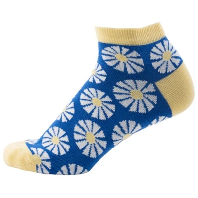 Sneaker Socken Sonne blau / gelb Gr. 39-42