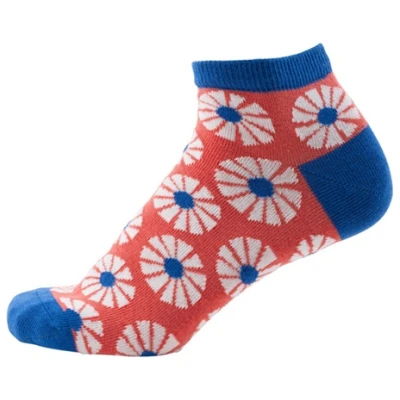 Sneaker Socken Sonne koralle / blau Gr. 39-42