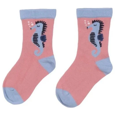 Socken Baby 50-92 Bio Baumwolle Walkiddy Seepferdchen Rosa Nachhaltig
