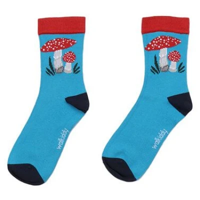 Socken Bio Baumwolle Dunkel Blau - Walkiddy Wonderland, GOTS-zertifiziert, nachhaltig, umweltfreundlich, 95% Baumwolle, hypoallergen, Komfort für Babys.