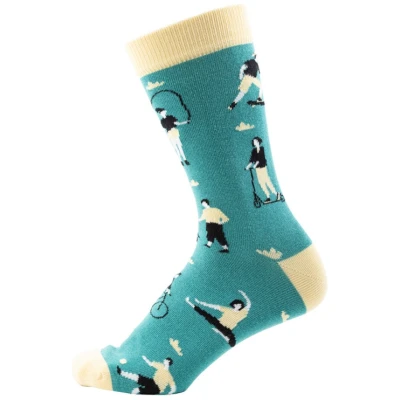 Socken Sport grün / gelb Gr. 39-42