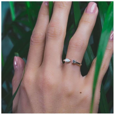 Spirit of Island Silber Ring | Opal & Diamant