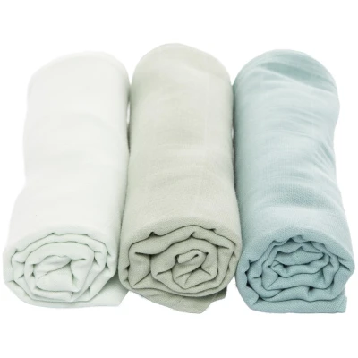 Spucktücher Bio-Baumwolle 3er Set "Mint" Maße 75 x 75 cm