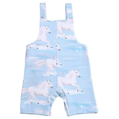 Strampler Walkiddy Blau Bio-Baumwolle - Armlos, Nachhaltig, GOTS-zertifiziert für umweltbewusste Eltern und komfortables Babyerlebnis.